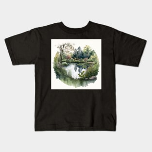 Coy Pond Watercolors Kids T-Shirt